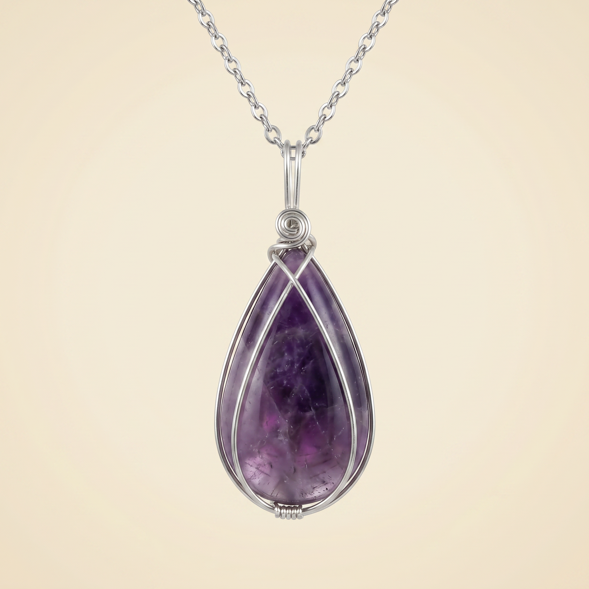 #26 One Piece – Amethyst Necklace Silver
